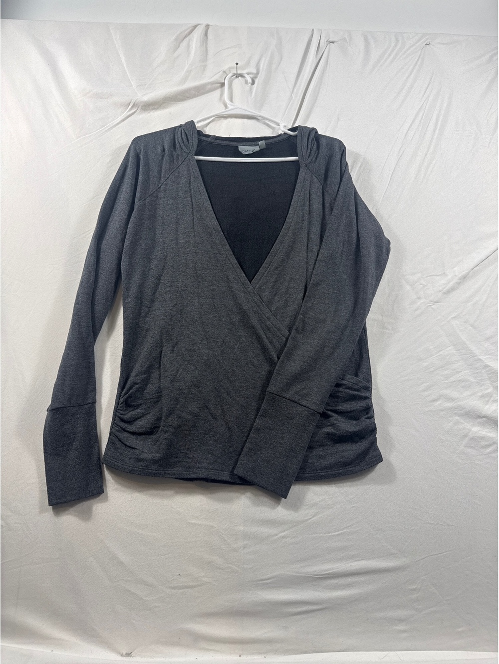 Athleta Women's Gray Modal Spandex Long Sleeve Hoodie Size S